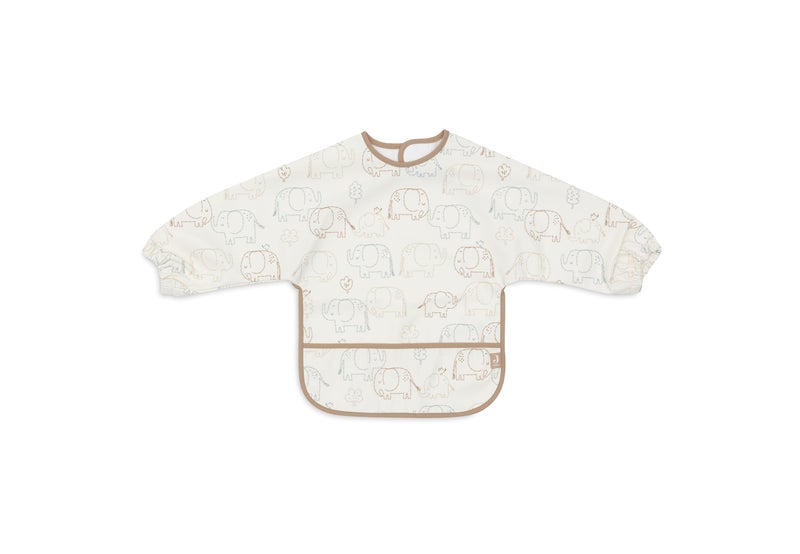 Jollein Bib Waterproof with Sleeves Elephant Tales - Image 1
